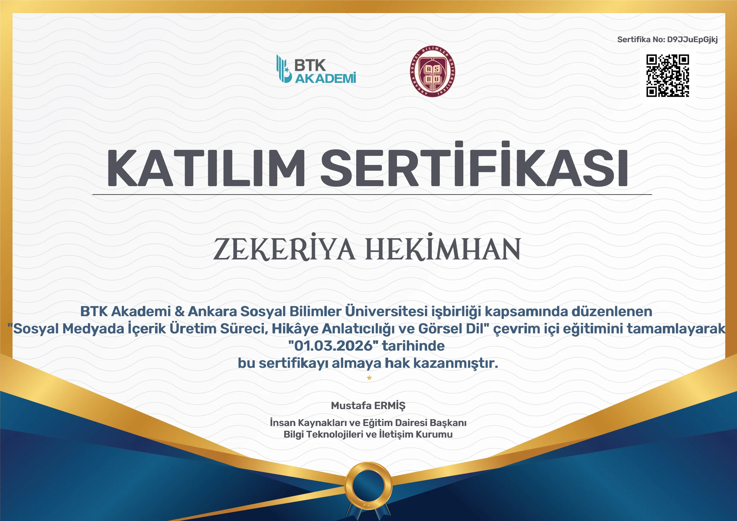 BTK Akademi - Sosyal Medyada İçerik Üretim Süreci, Hikâye Anlatıcılığı ve Görsel Dil